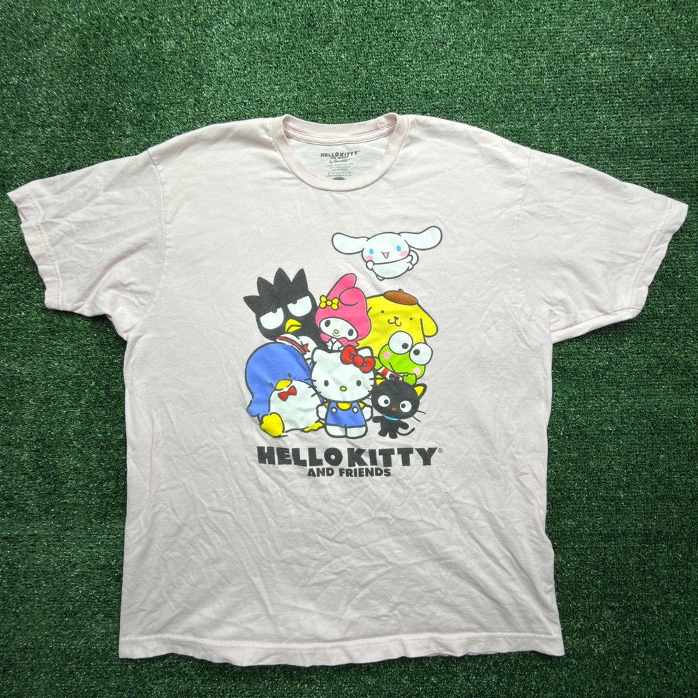 Sanrio Hello Kitty and Friends Graphic T-Shirt Pink Bioworld‎ Women XL
